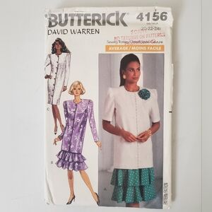 Butterick 4156 Tiered Midi Dress with Puff Sleeves